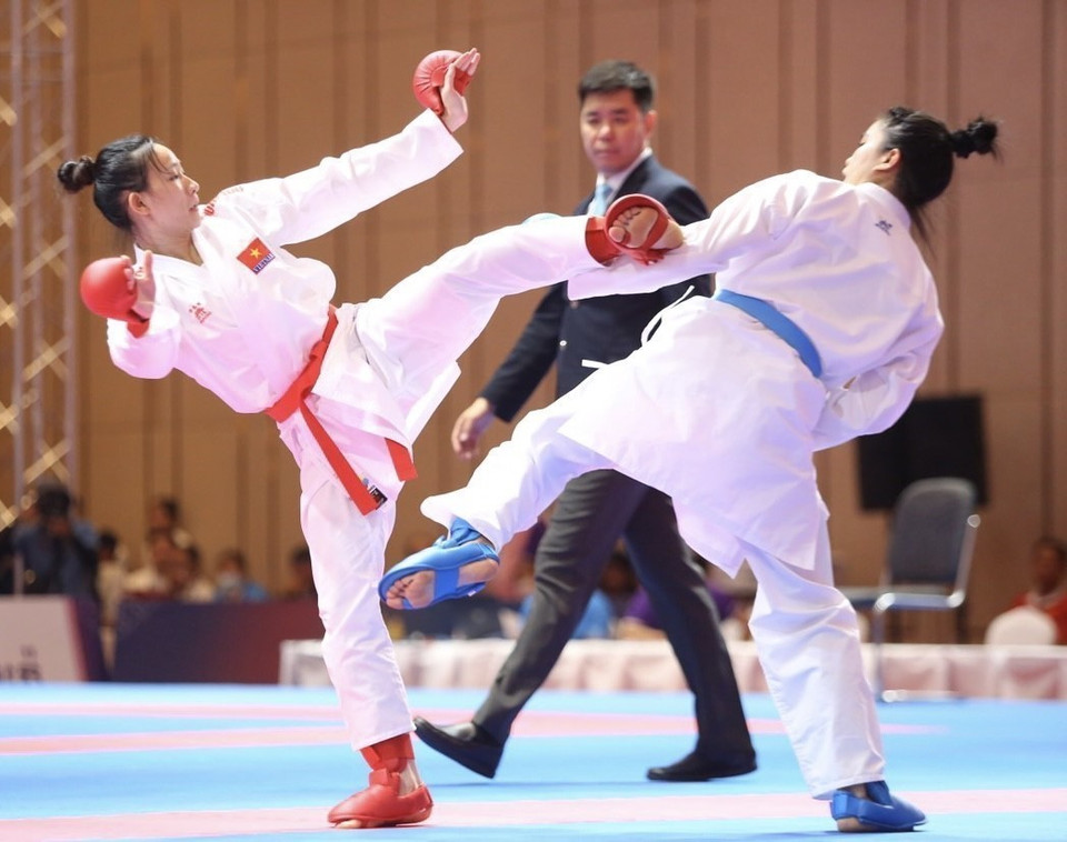 Les karatékas vietnamiens ont remporté la double médaille d'or pour Kumite. 