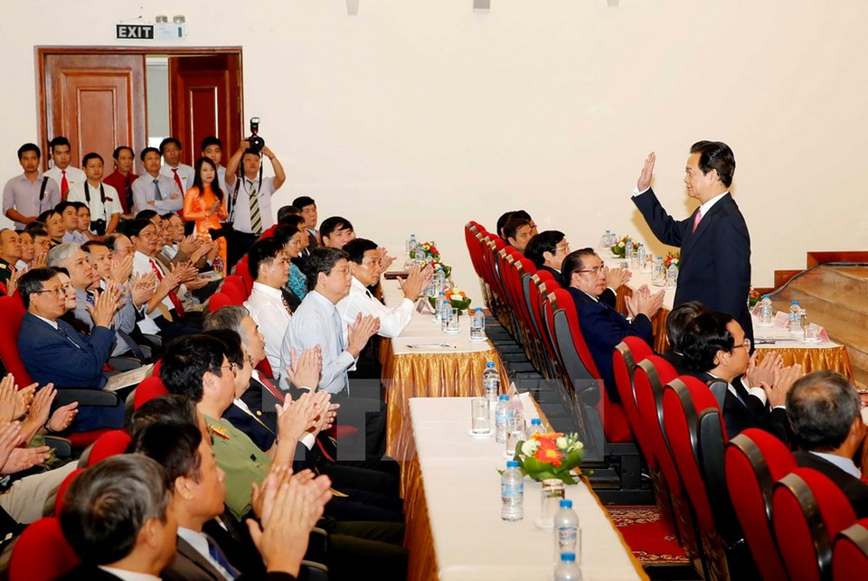 Le Premier ministre Nguyen Tan Dung lors de la cérémonie. 