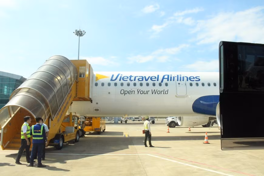 Une avion de Vietravel Airlines. Photo : VietnamPlus 