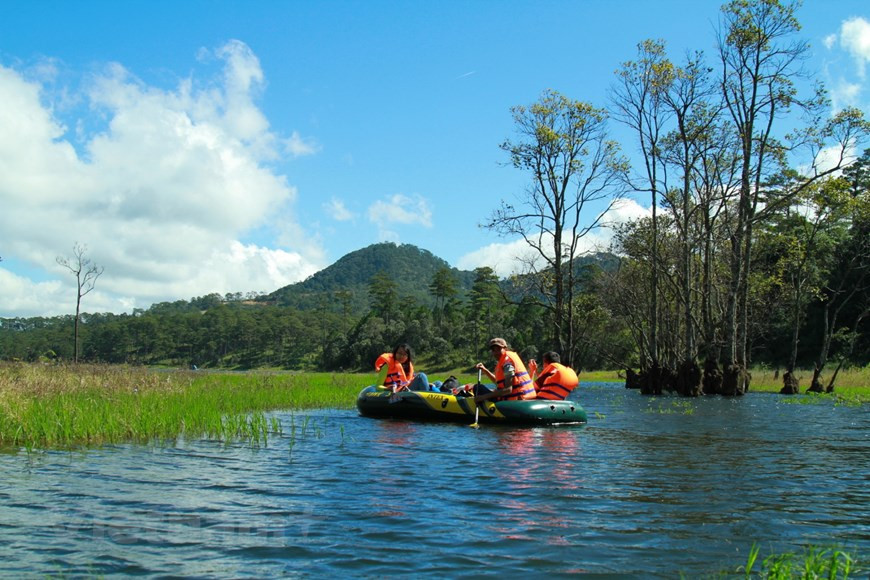  Au sein de la ville de Dà Lat, existent bon nombre de parcs et jardins de fleurs dont une vingtaine auréolés d’une renommée nationale : le parc près du lac Hô Xuân Huong rassemblant quelque 300 espèces de fleurs rares, le jardin Van Thanh qui est aussi une pépinière de fleurs, celui de Minh Tâm qui offre aussi des services de convalescence, le jardin Thai Phiên qui est un grand fournisseur de fleurs destinés à des floralies partout dans le pays, ou encore le jardin au pied de la chute d’eau de Prenn. Celui de Dang Thai Thân compte quant à lui plus de 350 espèces ! Photo : VietnamPlus