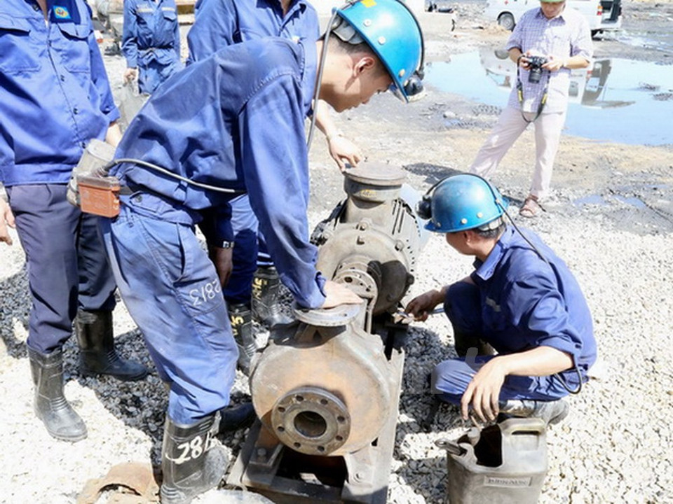 Installation de pompes.