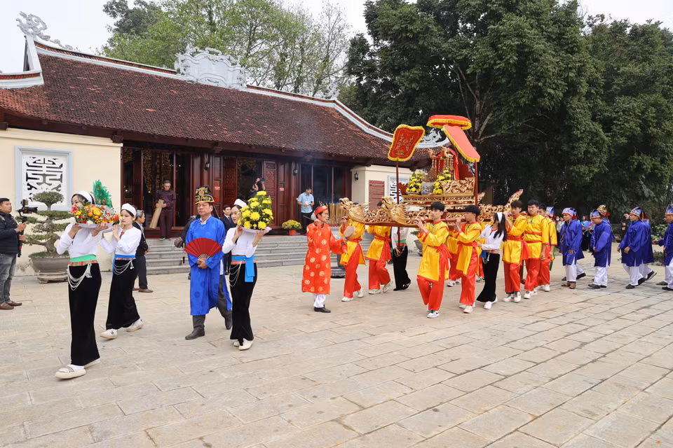 Les festivaliers ont pris part à une procession de palanquin et à des rituels.