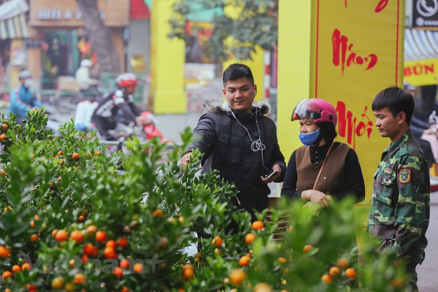 À l’approche du Tet, les rues de Hanoi sont plus animées avec les marchés de fleurs colorées. Ces marchés sont toujours plus fréquentés, plus amusants. Le marché aux fleurs de Hang Luoc est cependant le plus connu pour les habitants dans les vieux quartiers. Pour nous immerger dans cette ambiance festive des Hanoiens, nous avons fait une balade à la découverte de ce marché centaine âge. Chaque habitant consacre son propre temps à préparer le Nouvel An lunaire, en espérant une année bienveillance, une nouvelle année de paix et de chance. La beauté des fleurs et la valeur spirituelle de ce marché séduisent des habitants et des touristes. Photo: Vietnamplus