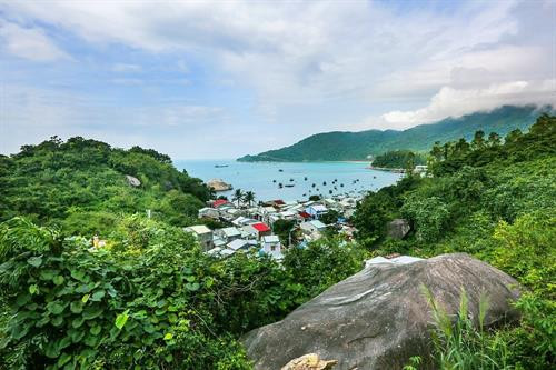 Un coin de l’île vu d'en haut. 
