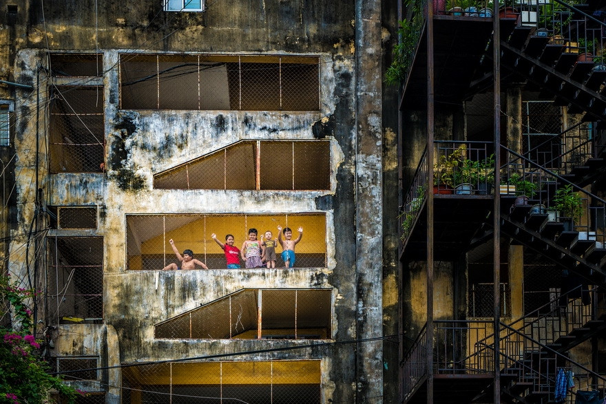 Un ancien immeuble à Ho Chi Minh-Ville.