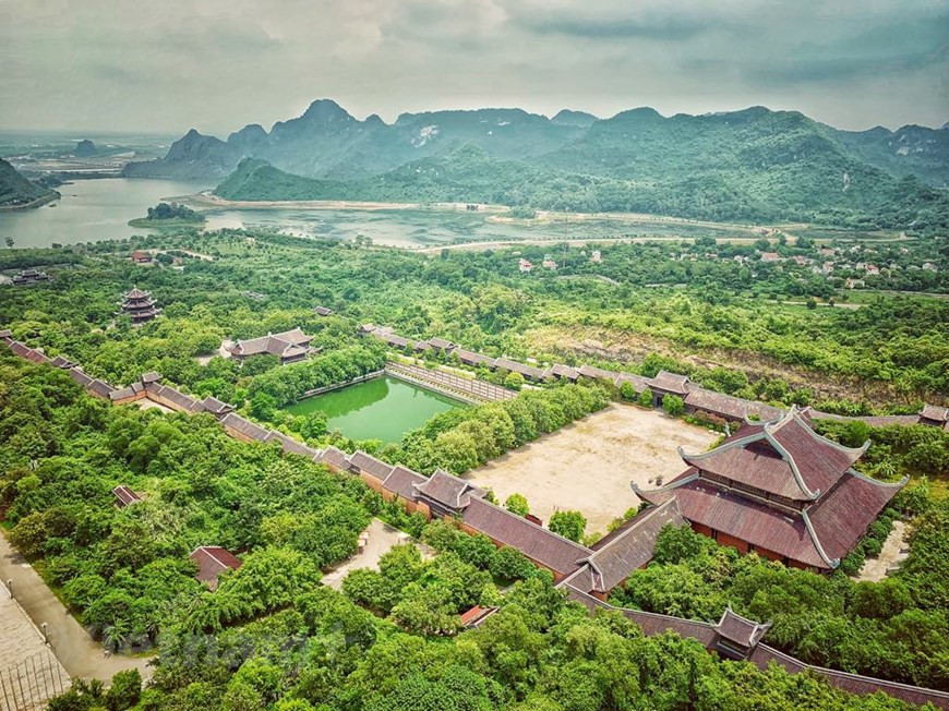 La pagode Bai Dinh est un complexe de temples bouddhistes situé dans la province de Ninh Binh (Nord). C’est la plus grande pagode du Vietnam. Photo: Vietnam+