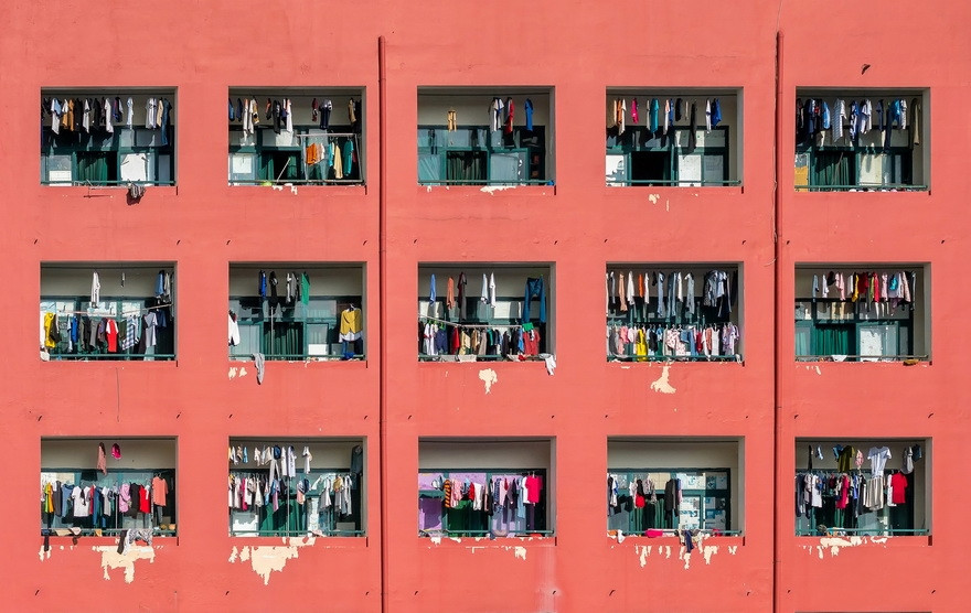 Couleurs d’un bâtiment à Ho Chi Minh-Ville.