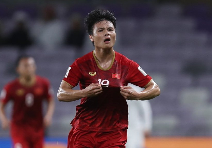 Le footballeur vietnamien Nguyen Quang Hai a marqué un but magnifique lors du match face au Yémen. Photo: afcasiancup