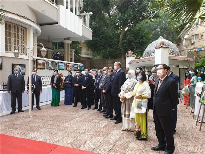 L'exposition accueille des diplomates et représentants de missions diplomatiques en Égypte, ainsi que des experts et correspondants de médias égyptiens et internationaux. 