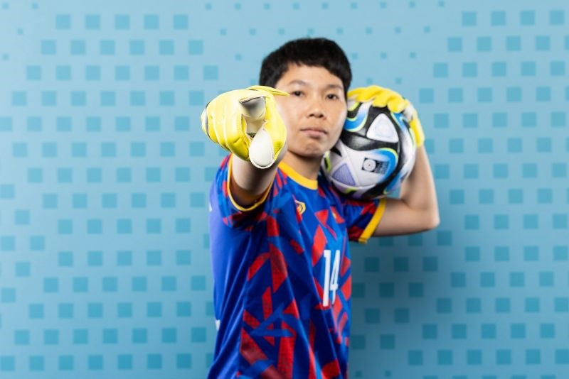  La gardienne de but Kim Thanh est une barrière importante de l'équipe du Vietnam. Photo : FIFA