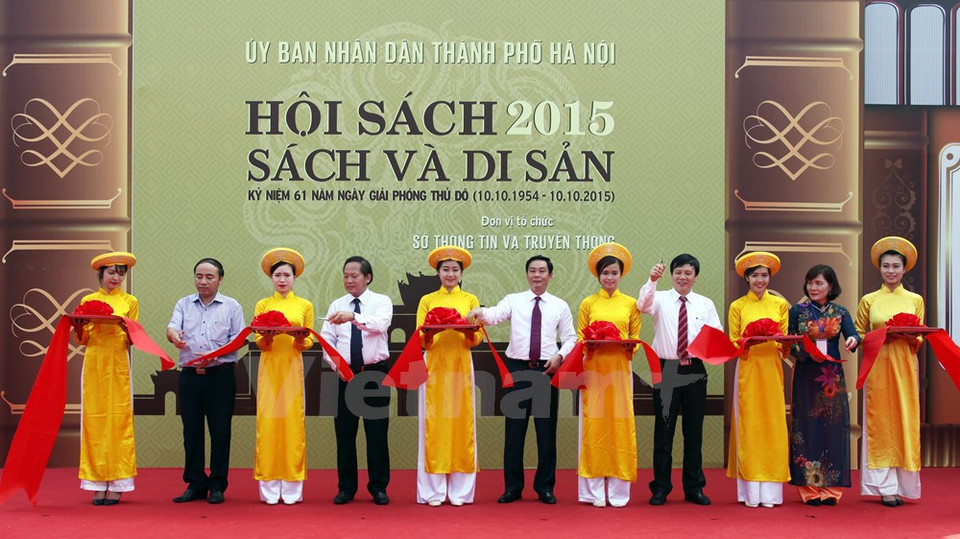 Cérémonie d’ouverture de la 2e Fête du livre de Hanoi, le 29 septembre, dans l’enceinte de l’ancienne citadelle impériale de Thang Long.