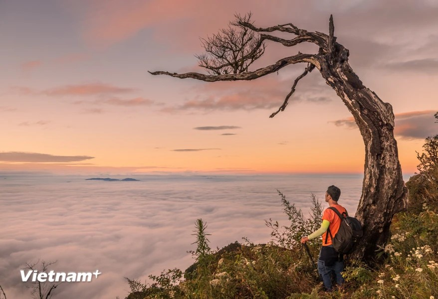 À la conquête du mont de Lao Than, les visiteurs doivent prévoir un horaire raisonnable pour admirer le lever et le coucher du soleil. Photo: VNA