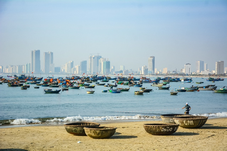 La plage de Mân Thai, l'une des plus belles de la péninsule de Son Tra. Photo: VNA