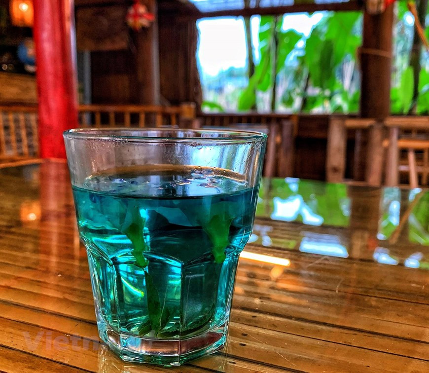 Boire du thé aux fleurs de pois papillon en pleine nature est une expérience agréable pour les visiteurs. Une spécialité du village. Le village de Lac dans le district de Mai Chau de la province de Hoa Binh est devenu une destination idéale pour tous ceux qui recherchent la tranquillité loin du luxe urbain. Ici, l'ambiance est riche, la culture est de plus en plus attractive que jamais. Une porte d'entrée animée vers les hautes terres du Nord-Ouest. Beaucoup de gens appellent que le Lac est un centre touristique du quartier de Mai Chau. En raison de la beauté des paysages et des grandes choses qu'il offre, il satisfait tous les voyageurs. Photo: Vietnam+