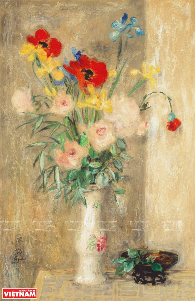 « Nature morte de fleurs » de Lê Phô.