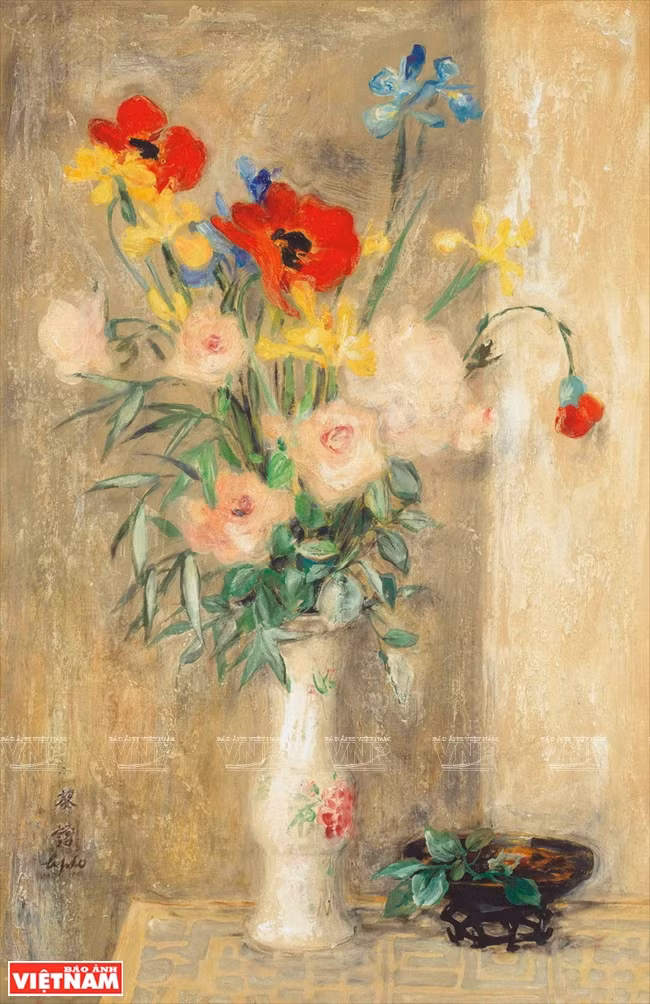 « Nature morte de fleurs » de Lê Phô.