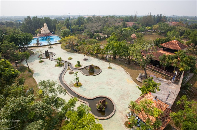 L’ancien village de Phuoc Lôc Tho vu d'un drône.