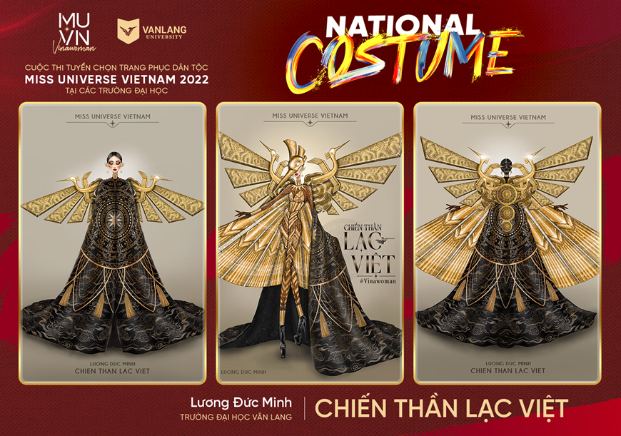 Au cours de ces dernières années, le costume national des belles vietnamiennes représentant le Vietnam à Miss Univers a connu des changements originaux. Les stylistes ont créé de nouveaux costumes pour promouvoir la culture et l'histoire du Vietnam auprès des amis du monde entier. Photo: Comité organisateur
