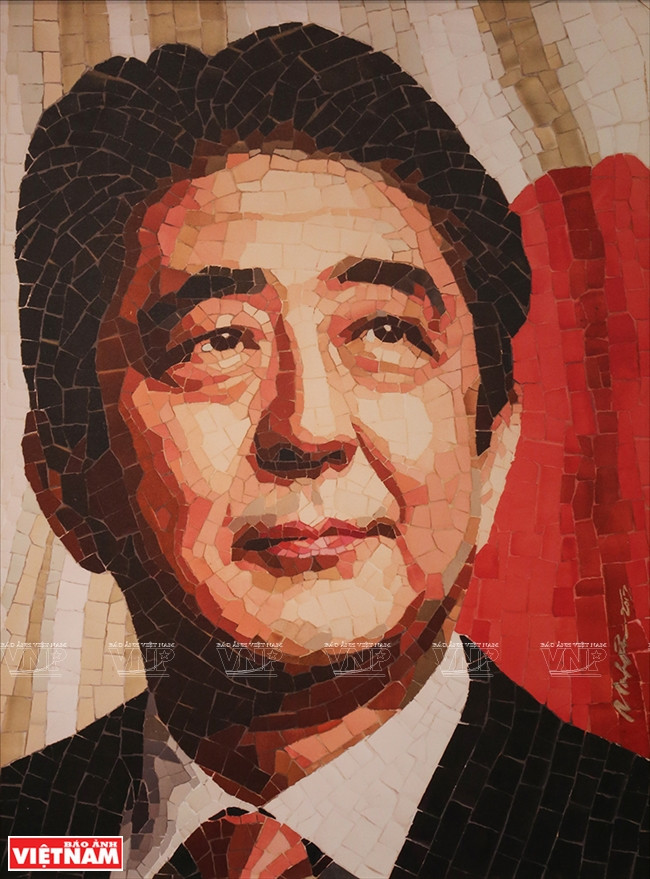 Portrait du Premier ministre japonais Shinzo Abe.