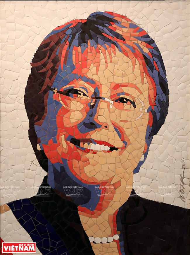 Portrait de la présidente du Chili Michelle Bachelet.