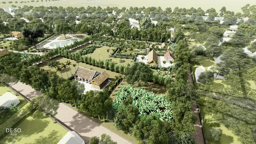 Le site dédié à la mémoire du président Hô Chi Minh, d’une superficie de 276 hectares, abrite les villages de Kim Liên et de Hoàng Trù, où sont respectivement nés le père et la mère du grand dirigeant. Photo: Vietnamplus