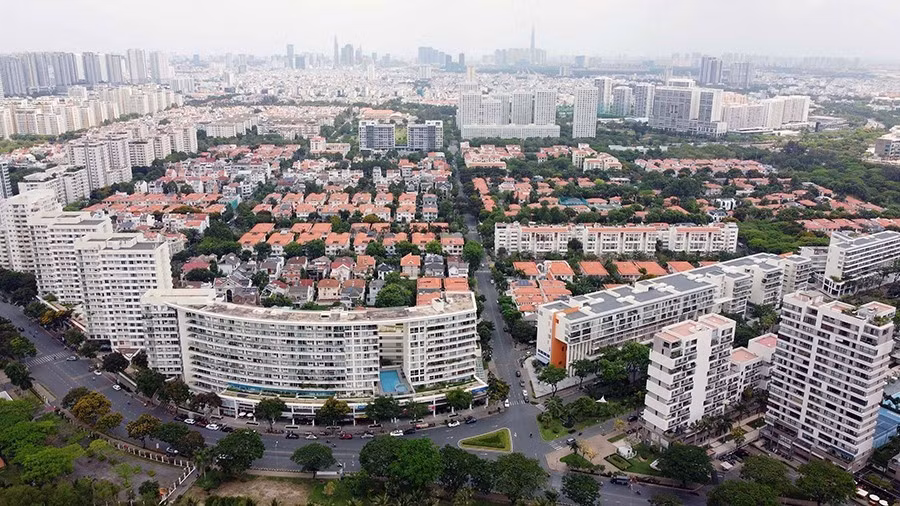 Zone résidentielle de Nam Quang 2 dans la zone urbaine de Phu My Hung, dans le 7e arrondissement. Photo: VNA