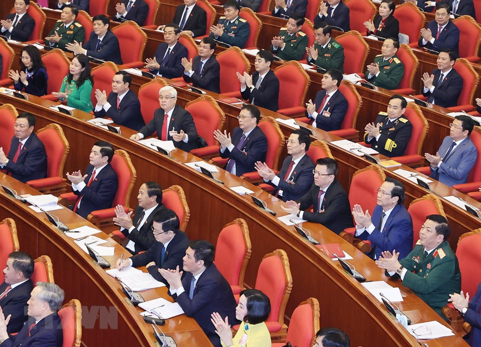 Panorama du premier Plénum du Comité central du Parti du 13e mandat. Photo : VNA