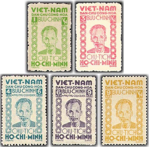 La première collection de timbres sur l'Oncle Hô.
