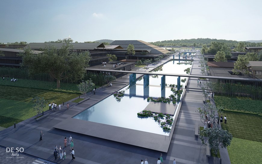 Perspectives 3D de la zone commémorative du Président Hô Chi Minh à Nghe An. Photo: Vietnamplus