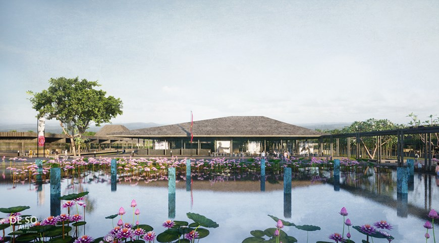 Perspectives 3D de la zone commémorative du Président Hô Chi Minh à Nghe An. Photo: Vietnamplus