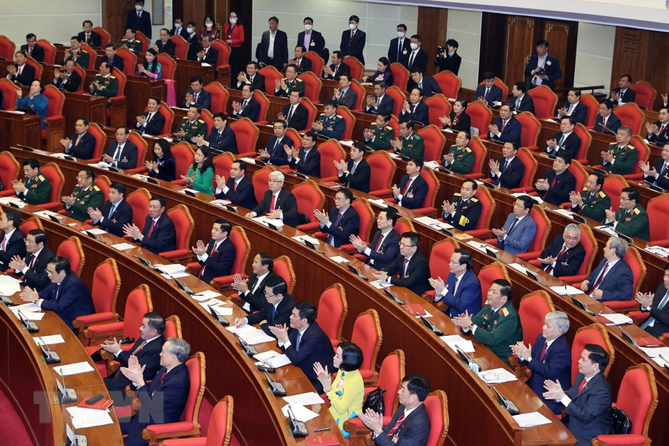 Panorama du premier Plénum du Comité central du Parti du 13e mandat. Photo : VNA