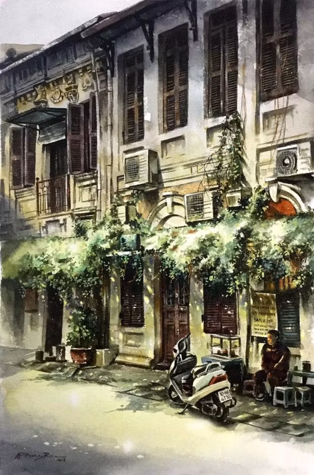 L'artiste a déclaré qu'on lui avait conseillé à plusieurs reprises de ne pas peindre le radiateur du climatiseur, mais il le fait toujours parce qu'il respecte la réalité et le moment et souhaite que ses peintures soient conservées comme documents.