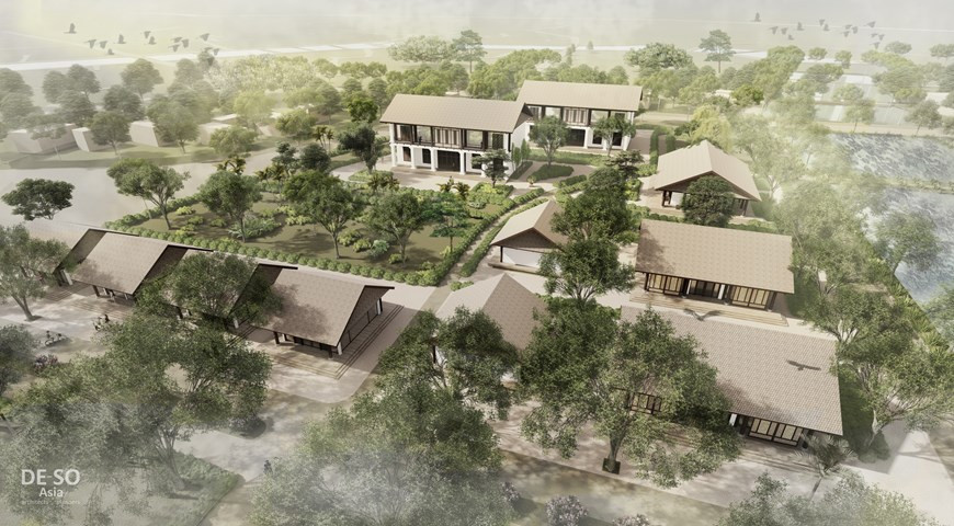 Perspectives 3D de la zone de préservation et de restauration de la zone du mémorial national dédié au président Hô Chi Minh à Nghe An. Photo: Vietnamplus