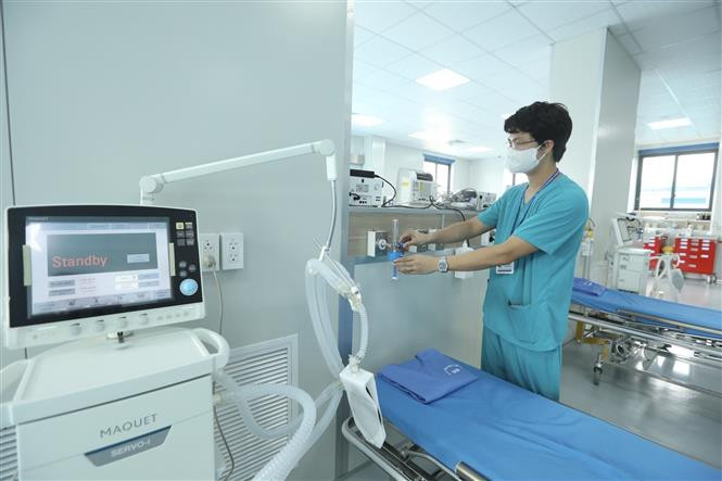 L'hôpital recevra des patients COVID-19 avec des indications d'hospitalisation à Hanoï et dans les provinces voisines. Photo: VNA