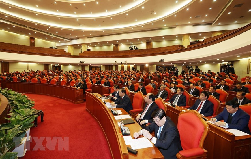 Les délégués participant au Plénum.