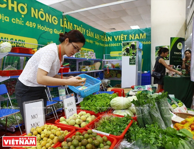 Salle d'exposition de spécialités de zones montagneuses du Nord du Vietnam, du conseil d'administration de la Foire des Produits agricoles, forestiers et aquacoles du Vietnam.