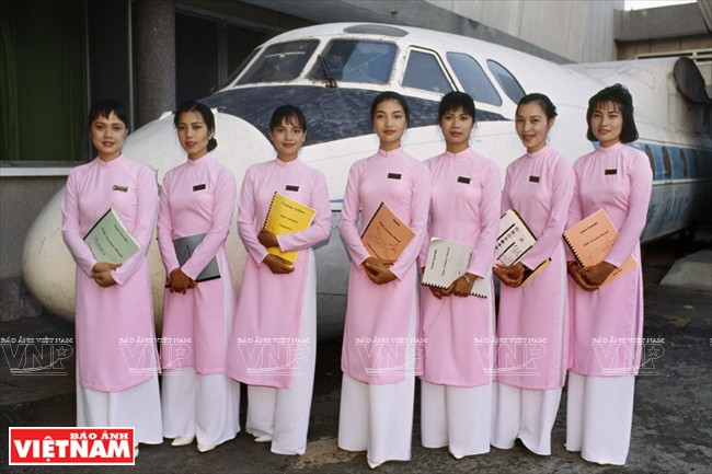  Hôtesses de l’air, photo prise en 1994.