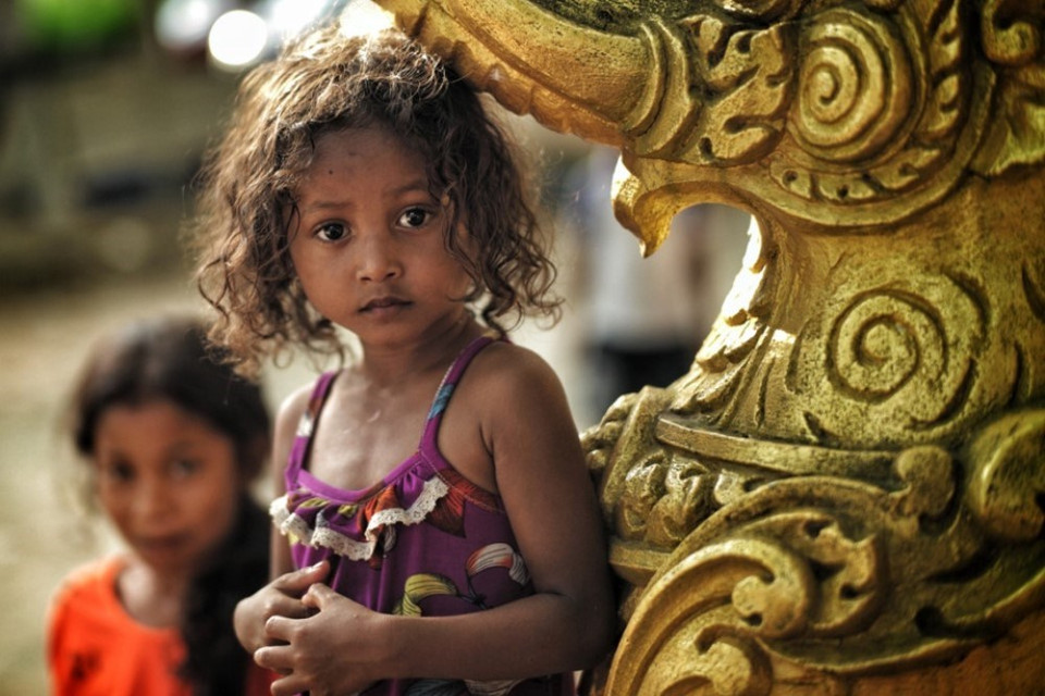 Portrait d'une fillette de l'ethnie Cham de Nguyen Viet Thanh.