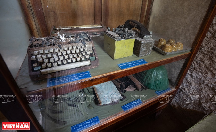 Matériel de bureau des soldats utilisé dans les tunnels de Cu Chi