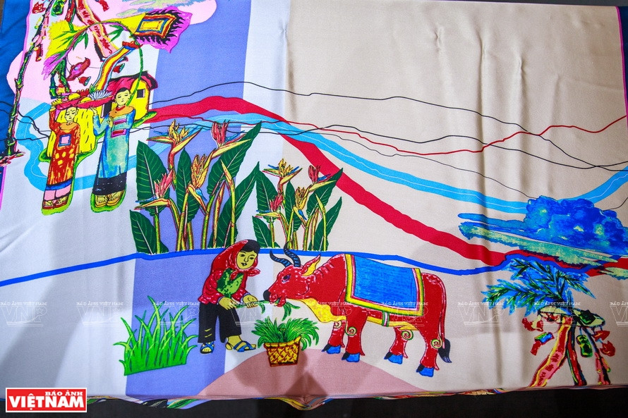 L'image familière des villages vietnamiens dans les produits de la styliste Phuong Thanh. 