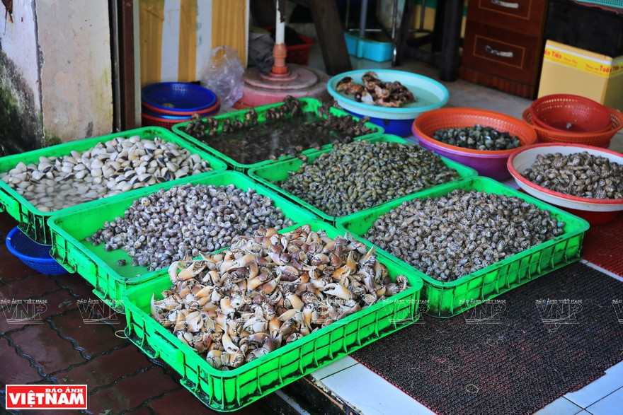 Des fruits de mer frais au service des visiteurs et des habitants.