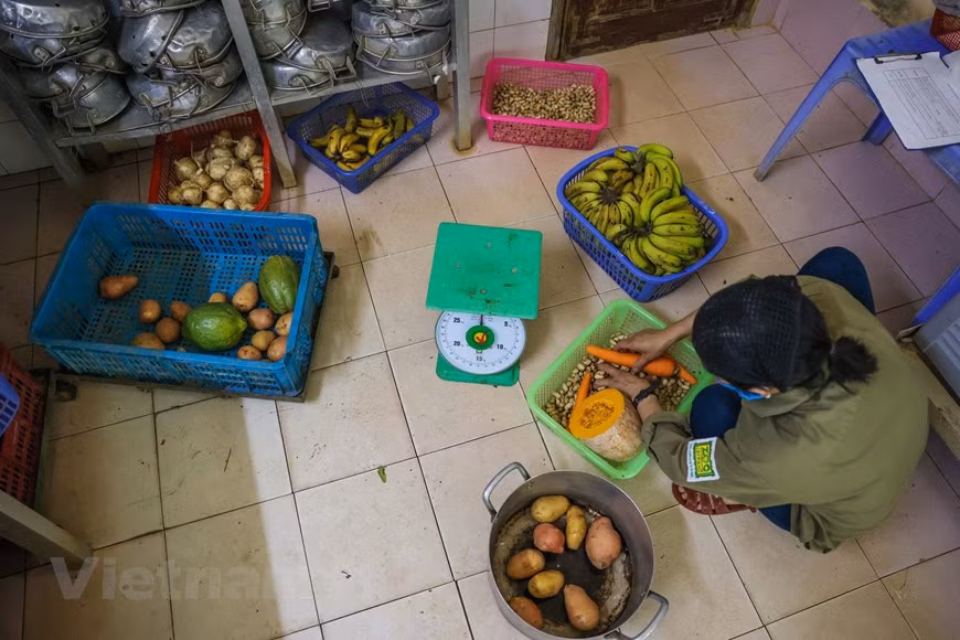 Après le repas, les personnels du Centre de sauvetage des primates en danger de Cuc Phuong au Parc national éponyme dans la province de Ninh Binh (Nord) doivent se rendre dans chaque zone de soins pour vérifier l'état de santé des animaux, puis nettoyer leur habitat. Habituellement, le travail se termine à 18 heures, mais il y a des jours où les membres du Centre doivent passer une nuit blanche pour s'occuper des individus malades. Le travail quotidien du personnel de ce Centre se répète : de la préparation de la nourriture, la répartition des rations alimentaires, le nettoyage des cages, puis le bain des primates. 
