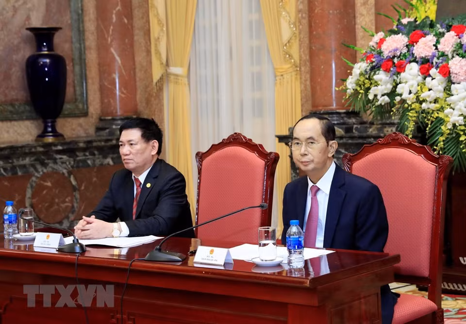  L’après-midi du 19 septembre, le président Tran Dai Quang reçoit des chefs des délégations participant à la 14e Assemblée de l’ASOSAI (Organisation asiatique des Institutions supérieures de contrôle des finances publiques). 