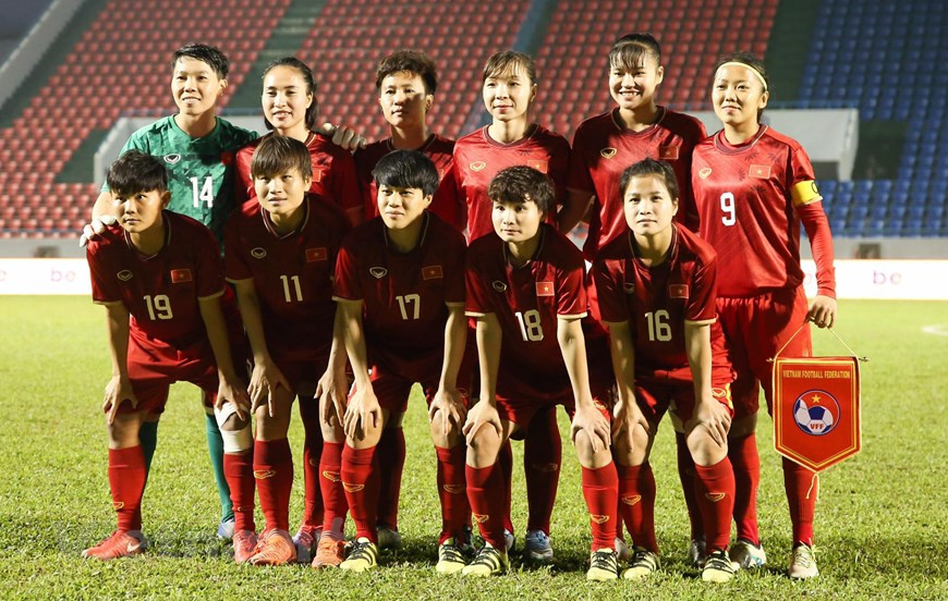 La sélection féminine de football du Vietnam.
