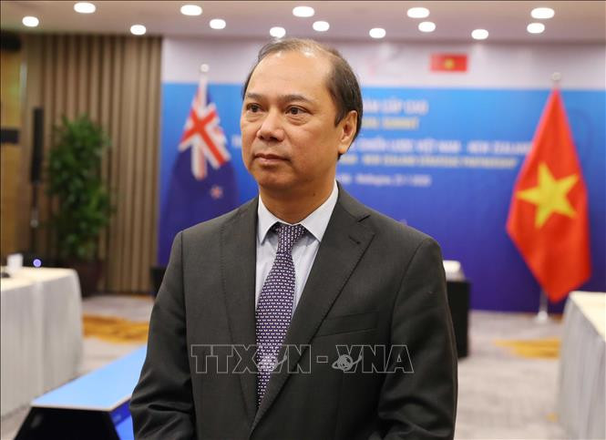 A l'issue de l'entretien, le vice-ministre des Affaires étrangères Nguyen Quoc Dung répond aux questions de la presse.