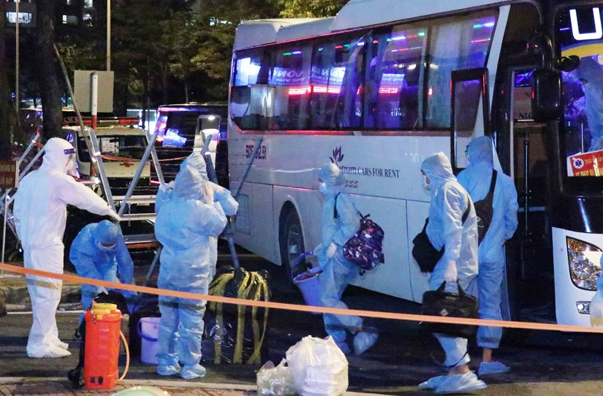 L'Hôpital de campagne N°3 de la ville de Thu Duc reçoit chaque jour environ 500 patients asymptomatiques. Photo: VNA