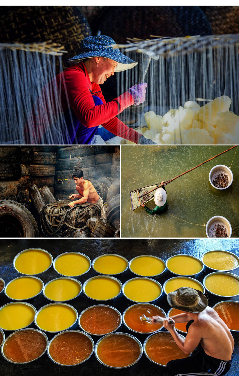 La beauté de Quang Ngai se dégage des choses les plus simples. Dans les villages de pêcheurs, dans les immenses rizières ou au milieu des montagnes vallonnées. Le long du fleuve, les gens récoltent les corbicula, un produit typique de la terre de Quang Ngai. Ici vous pourrez également apprendre à faire du sucre de roche, célèbre par sa douceur délicieuse.