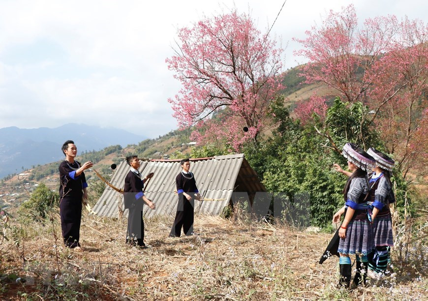 Les populations locales jouent souvent à des jeux traditionnels sous les arbres To Day (Photo: VNA)