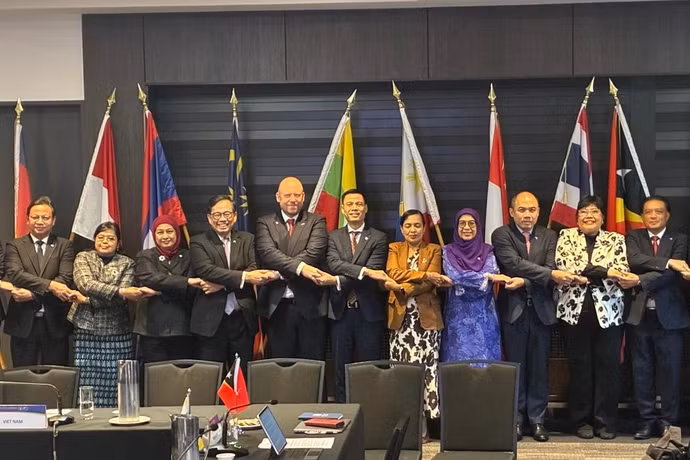 Les chefs des délégations participant au 33e dialogue ASEAN-Nouvelle-Zélande à Christchurch, en Nouvelle-Zélande. Photo; ministère vietnamien des Affaires étrangères