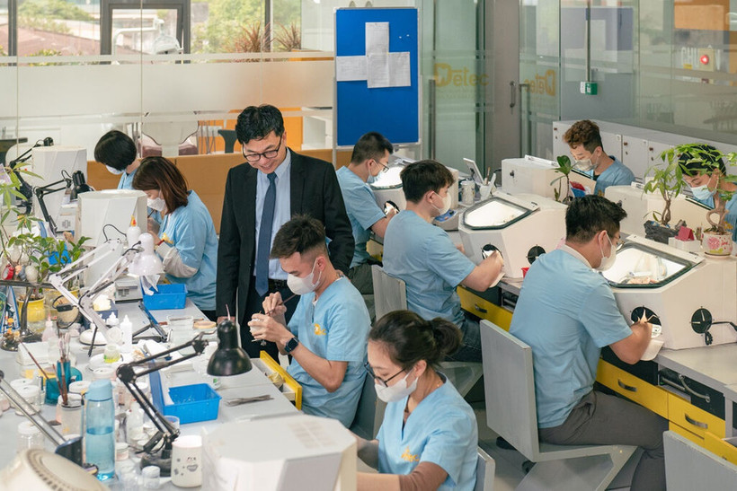Laboratoire de prothèse dentaire de Detec Dental. Photo: VNN - NVCC